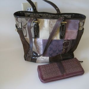 COACH patchwork purse & wallet